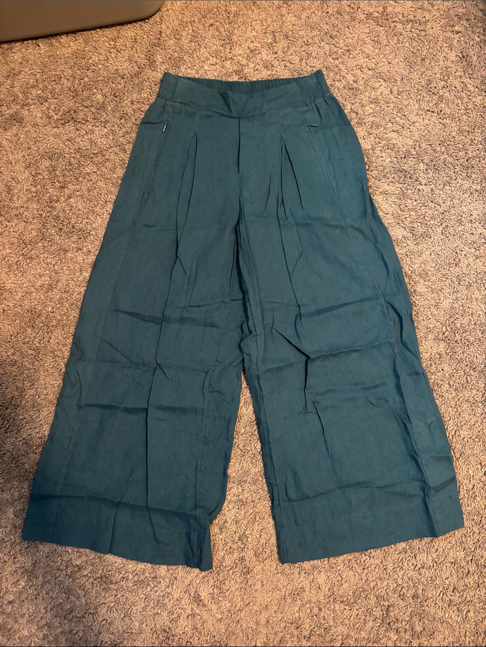 Athleta Teal Wide-Leg Pull-On Palazzo Pants